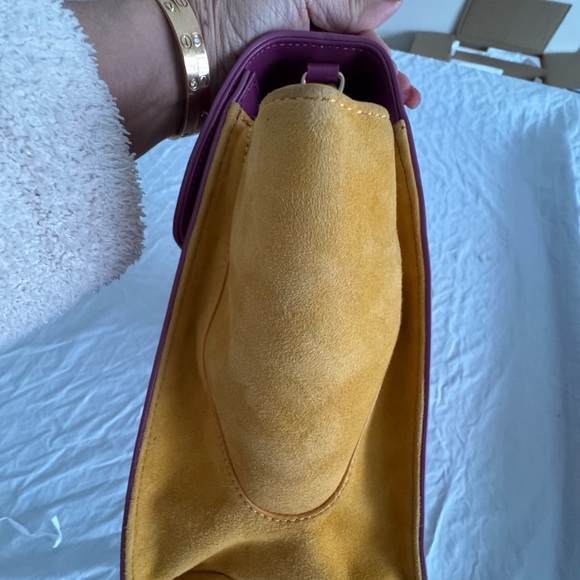 Zac Posen Leather Purple n Yellow Large Hand n Shoulder Bag. NWOT - Picture 14 of 17